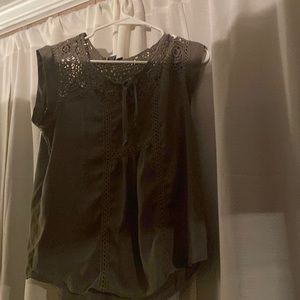 Olive green casual top